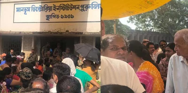 পুরুলিয়া শহরের 144,145,148,148(A) বুথে সকাল থেকে ভোট গ্রহণ বন্ধ ছিলো, ৮:৩০ নাগাদ ১৪৮ নম্বর বুথে ভোট শুরু হয়, চরম অব্যবস্থার অভিযোগ ভোটারদের