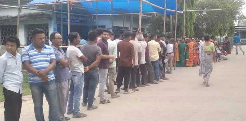 আলিপুরদুয়ার জেলায়  সকাল ১১টা পর্যন্ত ৩৮.৮০ শতাংশ ভোট  পড়েছে