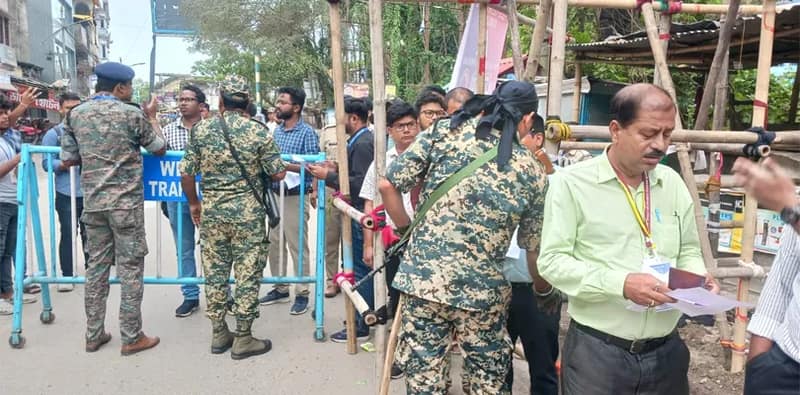 কোচবিহার পলিটেকনিক কলেজে কোচবিহার উত্তর ও কোচবিহার দক্ষিণ বিধানসভার ভোট গণনার আগে ব্যাপক নিরাপত্তা