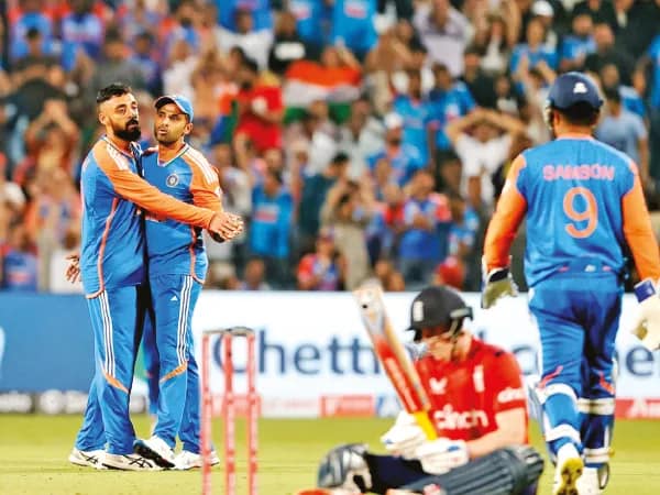 হার্দিক-দুবের ঝোড়ো ব্যাটিং, ইংল্যান্ডকে হারিয়ে সিরিজ ভারতের