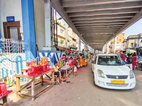 ফুটপাতবাসী-ভিক্ষুক ও হকারদের দাপট, কালীঘাট মন্দির চত্বরের সৌন্দর্যায়নে ধাক্কা