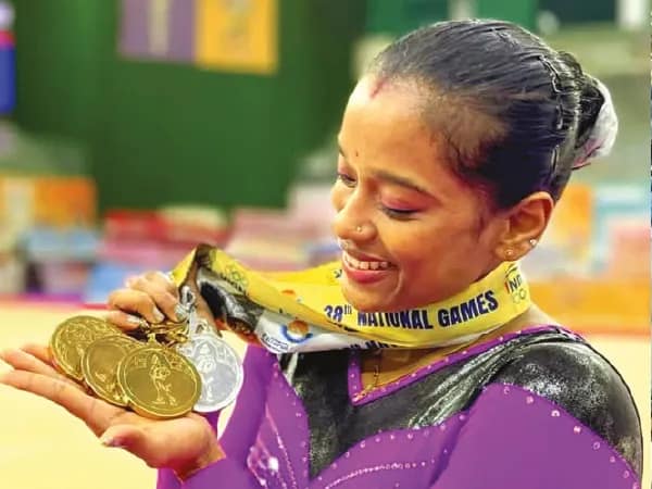 জাতীয় গেমসে জিমন্যাস্টিকসে সাফল্য, তিনটি সোনা ও একটি রুপো জয়নগরের প্রণতির